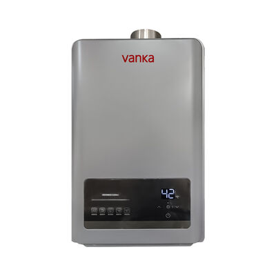 Χωρίς δεξαμενή θερμοστατικός θερμοσίφωνος 12L Γκρι διπλός σωλήνας καπνού